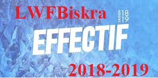 Effectif : 2018/2019 seniors