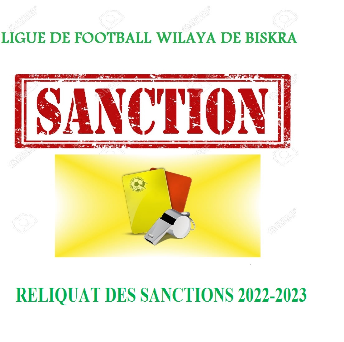 LES RELIQUATS DES SANCTIONS 2022/2023