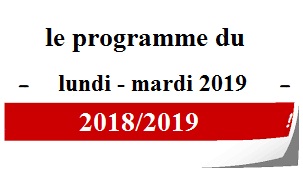 programme lundi mardi 04-05 mars 2019