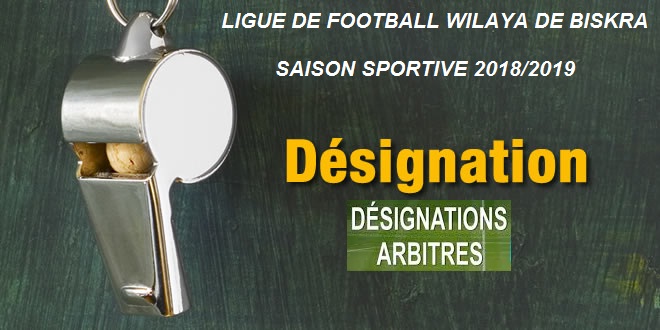 DÉSIGNATION DES ARBITRES DE LA 3 JOURNÉE 