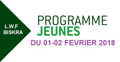 programmation des rencontres journée jeunes du 2-3 février 2018 