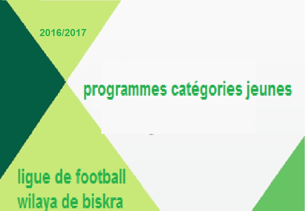 programme des rencontres catégories jeunes journée du 16/17 décembre 2016