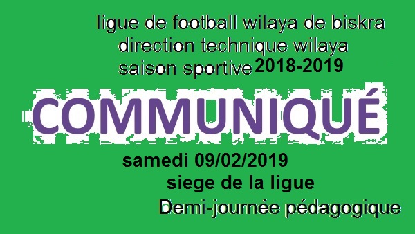 Demi Journée Pédagogique au profit des Entraîneurs D.E.F 2 SESSION 1