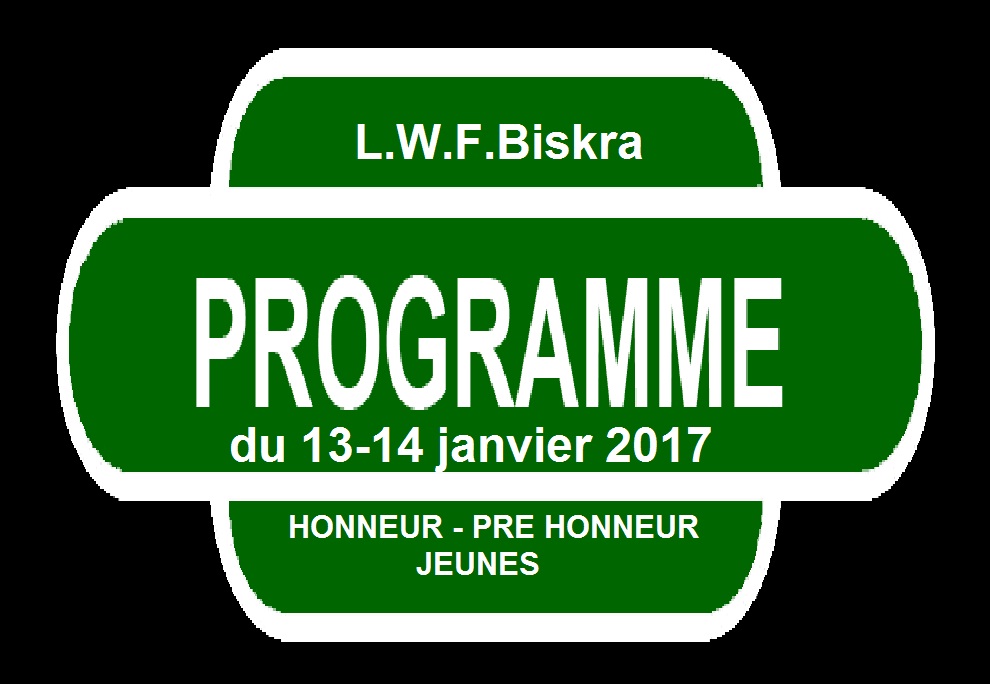 programme des rencontres journée du 13-14 JANVIER 2017
