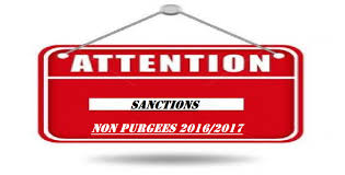 RELIQUAT DES SANCTIONS NON PURGEES